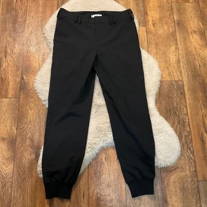 Vince Pants Size 8 Womens Black Wool Blemd Jogger Pant Belt Loops Casual Career - Picture 1 of 12