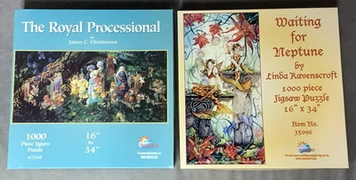 SunsOut 1,000 Piece Jigsaw Puzzles The Royal Processional & Waiting For Neptune - Image 1 of 4