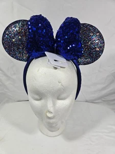 Lazo con lentejuelas azul real de los parques de Disney brillante orejas de Minnie para adultos nuevas con etiquetas 2020 - Imagen 1 de 4