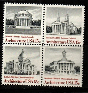 U.S. Mint MNH Architecture Block of Four Scott # 1782a **SEE PIC** - Picture 1 of 1