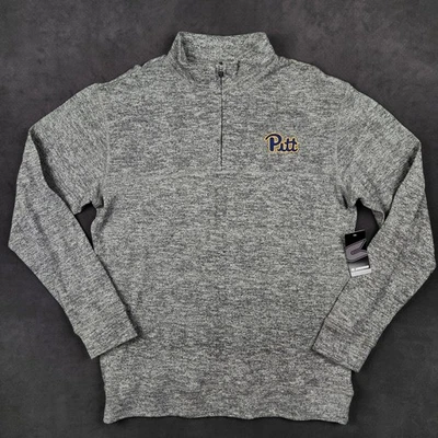Pulôver masculino Pitt Panthers Colosseum quarto de zíper moletom cinza grande NOVA FALHA - Imagem 1 de 4