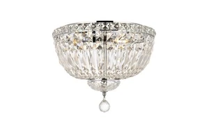Elegant Lighting V2528F14/RC Tranquil 4 Light 14"W Flush Mount - Chrome - Picture 1 of 12