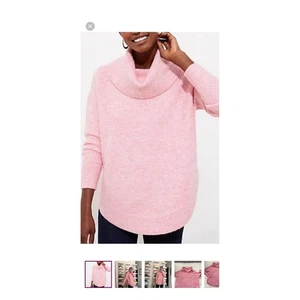 LOFT Mujer Rosa Capucha Cuello Manga Larga Túnica Suéter Informal Pullover Top Grande - Imagen 1 de 4
