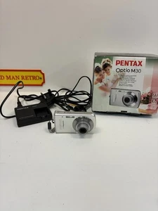 Pentax Optio M30 7.1MP Compact Digital Camera Silver Box Complete In Box - Picture 1 of 9