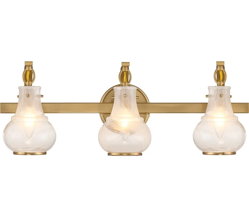 Savoy House 8-4417-3-322 Adams Vanity, 3-Light 180 Total Watts, Warm Brass - Image 1 of 1