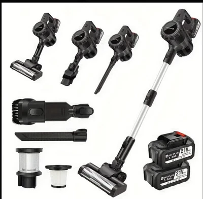 21V Cordless Stick Vacuum Cleaner Rechargeable 2 Batteries & Wall-Mount Kit - Image 1 of 3