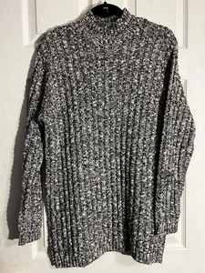 Eddie Bauer schwarz-weiß Rippstrick Pullover Pulli 109% Baumwolle Damen Small - Bild 1 von 4