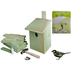 JUEGO DE MANUALIDADES CAJA NIDO kit de construcción set de manualidades niños pajarera manualidades musgo de repollo madera - Imagen 1 de 4