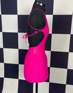 Dirt fluro Orange & Hot Pink stripper sexy tight stretch dresses bundle x2 - Picture 1 of 24