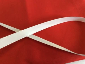OFFRAY DOUBLE FACED SATIN RIBBON #28 WHITE--3/8"W--10 YARD INCREMENTS - Picture 1 of 2