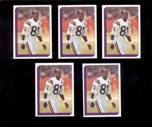 Lote de 5 tarjetas adhesivas 1986 Topps Anthony Carter Minnesota Vikings novato - Imagen 1 de 1