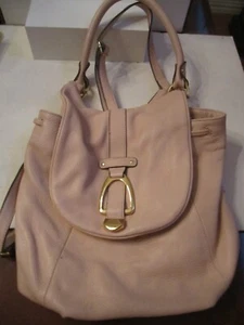 G. I. L. L. HANDBAG TOTE - LARGE - LEATHER - BEIGE - 24" STRAPS - Picture 1 of 7