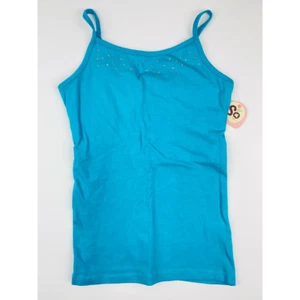 So Girls Camisole Tank Blue Spaghetti Strap Rhinestone Scoop Neck M 10/12 New - Picture 1 of 7