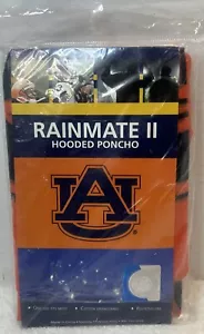 NEW! AUBURN TIGERS Rainmate II Hooded Rain Poncho Adult Size Officially Licensed - Picture 1 of 3