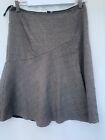 Skirt Bay size 10 brown check houndtooth W30" L22" viscose blend womens