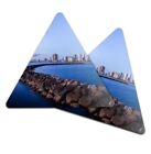 2x Dreieck Untersetzer - Manila Bay Skyline Philippinen Meer #21837