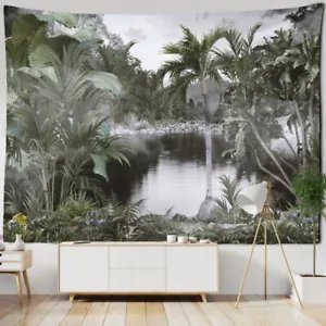 Tropical Botanical Garden Tapestry Wall Hanging Bohemian Style Natural Scenery - Picture 1 of 31