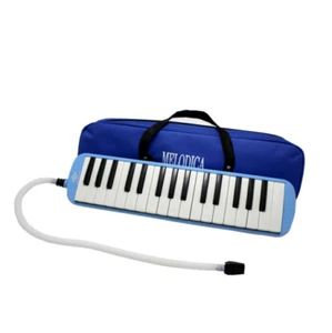 New 32 Piano Keys Melodica Musical Instrument for Beginners w/ Carrying Bag Blue - Picture 1 of 2