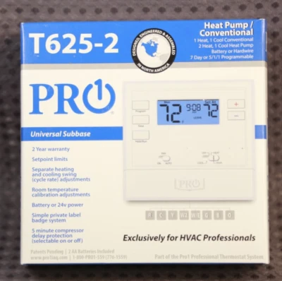 TP-P-625 - 2 Heat/1 Cool 5+1+1 Programmable Thermostat - Image 1 of 3
