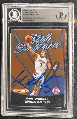 Ben Wallace "HOF" 2005-06 Topps Autographed Signed Rookie Card Beckett BGS (RC) - Image 1 of 2