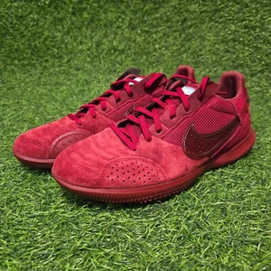 Nike Streetgato Suede Indoor Soccer Shoes Team Red DC8466-601 Men's Size 8.5 - Picture 1 of 9