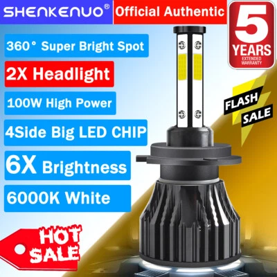 Lâmpadas de faróis de LED 4 lados H7 para Honda CBR929RR 2000-2001 e CBR954RR 2002-2003 - Imagem 1 de 4