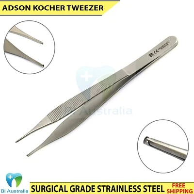 MEDENTRA Surgical Micro Adson Kocher Tweezer 12cm Tissue Thumb Forceps Tooth Dissecting