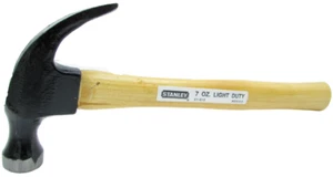 Martello leggero vintage STANLEY 7 oz artiglio curvo con manico in legno 51-613 NOS - Foto 1 di 10