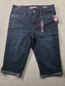 Gloria Vanderbilt Jeans Women's 10 Blue Skimmer Cropped Cotton Stretch 32x17 - Picture 1 of 15