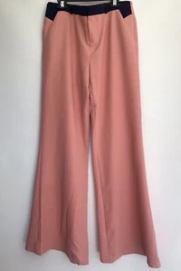 NWT Vero Moda Orlando Grace Palazzo Career Peach Pants Wide Leg Office Wear Sz 6 - Picture 1 of 6