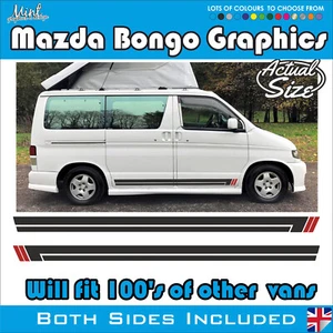 MAZDA BONGO Camper Side friendee Stripe Decals Stickers Van Graphics NO P&P 043 - Picture 1 of 3