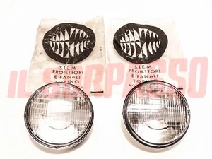 Original White Fog Light Replacement Headlights Siem For Fiat 128 Rally - Picture 1 of 3