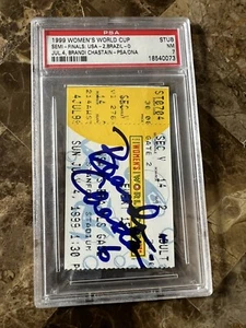 1999 FIFA WOMENS WORLD CUP SOCCER Brandi Chastain TICKET STUB USA PSA NM Auto - Picture 1 of 6