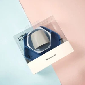 HE OR SHE Toddler Feeding Set Blue - Picture 1 of 8