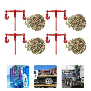 4Pcs Load Chain Binder Heavy Duty Industrial Towing Ratchet Chain Binder 6000lbs - Picture 1 of 18