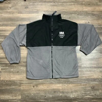 Chaqueta Gris Olímpica EE. UU. 2012 Talla L Londres Bordada Cremallera Completa Vellón Ligera Foto 1 de 4