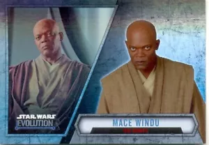 2016 Star Wars Evolution Silver Parallel Card 81 - MACE WINDU - Picture 1 of 1