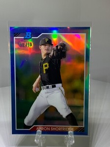 2020 Bowman Heritage Chrome Prospects Blue Refractor 97/99 Aaron Shortridge