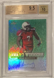 2014 JADEVEON CLOWNEY Leaf Metal Draft BGS 9.5 GEM / 10 Auto AW-JC1 *RARE* /5 - Picture 1 of 4