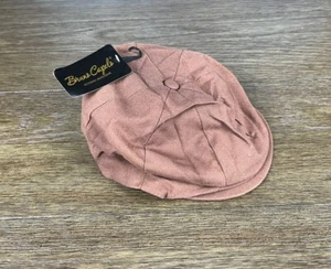 Bruno Capelo Enzo Collection 8 Panel Newsboy Cap Hat L/XL Brown Linen Cotton NWT - Picture 1 of 7