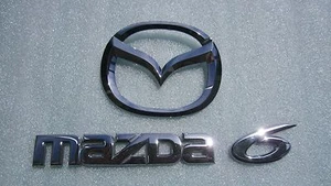  2003 04 05 07 2008 MAZDA 6 REAR CHROME EMBLEM LOGO DECAL BADGE SYMBOL SIGN SET  - Bild 1 von 1