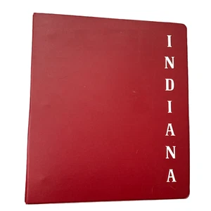 Vintage Indiana University Hoosiers Three Ring Binder Indiana Crimson USA - Picture 1 of 4