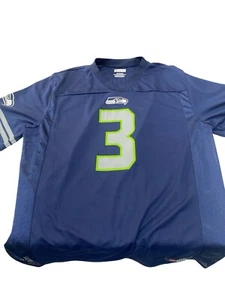 Preowned NFL Team Apparel Seattle Seahawks #3 Russell Wilson Jersey Size 2XL R5 - Picture 1 of 8
