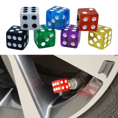 1PC Metal Dice Wheel Valve Stem Tire Cap Trims For Car Bike Truck Dust Cover ▷ - Image 1 of 4