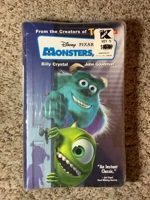 Monsters Inc VHS Video 2001 Disney Pixar BLUE VHS TAPE Clear Clamshell SEALED Foto 1 de 4