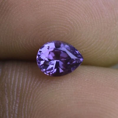 1.01 Ct Pear Shape Purple Spinel Natural VVS Clarity Sri Lankan Origin Spinel - Image 1 of 4