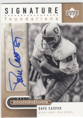 2005 Dave Casper UD Upper Deck Foundations GOLD AUTO /20 - DC Oakland Raiders - Image 1 of 2