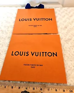 Louis Vuitton 10"" x 8"" x 6"" orange schwarz authentisch Einkaufspapiertüte Menge 2 - Bild 1 von 4