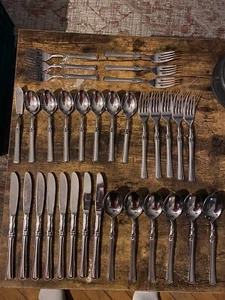 Orleans silver stainless Japan flatware lot of 33 pieces  - Picture 1 of 10