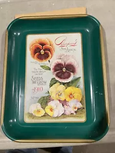 Servizio di latta vintage Burpee's 34° anni nuovo annuale semi pubblicità 1910 - Foto 1 di 7